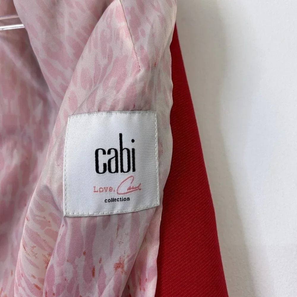 Cabi Red Blazer Jacket Womens‎ Size 8 Bow Beau